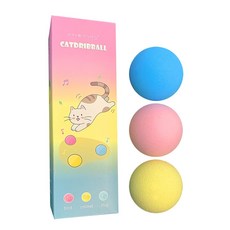 貓咪有聲玩具球3件組, 1組
