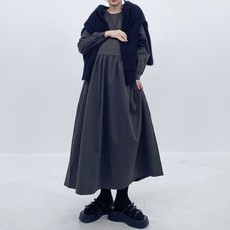 롱엘 모던 원피스 임산부하객 가을임부복 예비맘 학부모참관 맘룩 결혼식복장