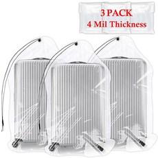 32x42인치 초대형 투명 스트링 비닐봉투 3팩(4백만 개) 방진 방습 재사용 가능한 대형 수하물 보관 가방 여행 차고 정리함 담요, Clear 3 Pa, 32 x42