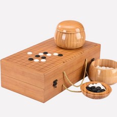 고급 바둑판 세트 대나무 휴대용 접이식, 2. 대나무항아리+백단향상자, 1개