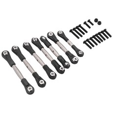7pcs 스틸 스틸 스티어링 링크로드로드 링키지 서보로드 타미 야 TT-02B TT02B 1/10 RC CAR 업그레이드 부품 액세서리, 그림처럼