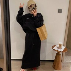 싱싱덴덩 트레이닝 세트 여성 초가을 솔리드 캐주얼 데일리 맨투맨 스커트 상하복