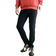 아케이드 골프 팬츠 남성 따뜻 기모 강 스트레치 소재 사이드 포켓 포함 골프웨어 가을겨울용 스키니치노판 M 블랙