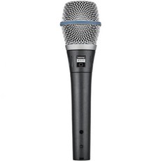 슈어 팝 필터가 내장된 Shure BETA 87A 스튜디오급 보컬 마이크 - A25D 클립 및 보관 가방이 포함된 단일 요소 초지향성 콘덴서 111117, Cardioid, 1개