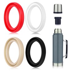 Stanley 클래식 실리콘 교체 개스킷 - 보온병 뚜껑용 O 링 4개 591.4ml20온스 1.9L2쿼트 진공 병 스토퍼와 호환 4가지 색상 127701