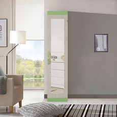 솜씨방 심플 친환경 E0 400 거울틈새옷장(이단봉형) 낮은 신혼부부 원룸, 워시그린