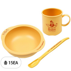 마더스콘 이유식 초기세트, 혼합 색상, 이유볼 + 피딩스푼 1단계 + 셀프트레이닝머그컵, 15개