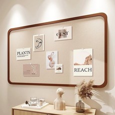 거와스 무타공 부착식 펠트 보드 계시판, 1개, 브라운