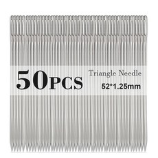 수제 가죽 바느질 가정 DIY 용품 파인트 프리즘 무딘 공예 라운드 스틸 스테인레스 바늘 헤드 핸드, Triangle 50PCS2