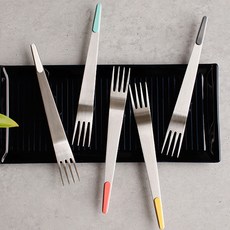 몽블랑보겐 포크앤나이프 슈가 샤틴 브레드 디제트 케이크 떡 빵 간식 포크 5컬러, 코랄