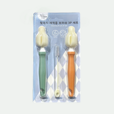 IWIZZ 젖꼭지 세척솔 3P 세트, 1세트, 랜덤발송