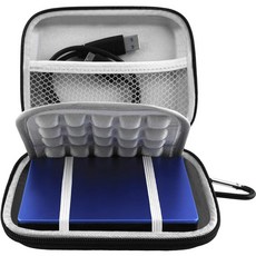 LACDO EVA 충격 방지 휴대용 여행 및 드라이브용 케이스 하드 외장 GPS (2.5인치) SHOCKP | 3.0 카메라 6.35CM 팩 USB HDD 배터리, 블랙.