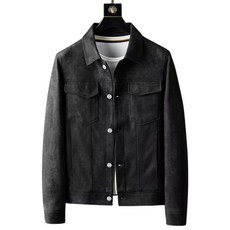 남성용 패션 가을 동계 스웨이드 재킷 세련된 자켓 레더자켓 후리스 코트 추동 캐주얼 쇼트 톱 루즈핏 날씬해 보이는 숏 긴팔 자켓 상의