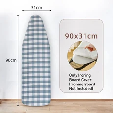 내열 다리미판 커버 패드 고강도 면직물 탄성 가장자리 화상 방지 미끄럼 방지 커버 S/M/L 사이즈 가정용, 24 F-S 90x30cm