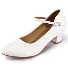 리노데스 이코노미 가죽 발목 스트랩 캐릭터 신발 2인치 볼룸 댄스 슈즈 여성용