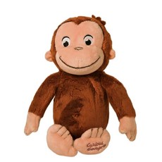 해외 Kids Preferred Curious George Monkey 봉제 동물 플러시 장난감 부드럽고 귀여운 포옹 인형 선물 아기 및 남아 여아용 - 20.3cm8인치 미국, 1개