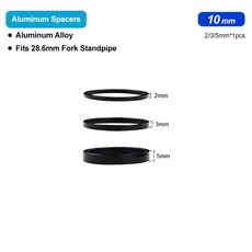자전거 헤드셋 스페이서 알루미늄 합금 28 6mm 자전거 스템 와셔 스티어러 튜브 포크 스템 높이 조절 링 2/3/5/10/20mm, Set 1, 1개