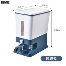 DFMEI 家用雜糧米桶自動出米防蟲防潮密封五穀大米儲米箱米缸10Kg收納盒, 1個, 參考詳情