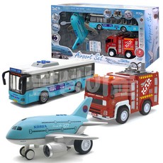 반디 공항 3종 세트 비행기 공항버스 소방차 완구세트, 본상품선택, 1개