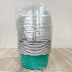 (柚子烘焙食品)錫箔杯 彩色鋁箔杯 鋁箔烤杯 附蓋 (20入/條) 鋁箔杯 鋁箔模 布丁杯 烤布蕾杯 蛋糕杯 心形起司杯, 1個, 蒂芙尼藍-圓形