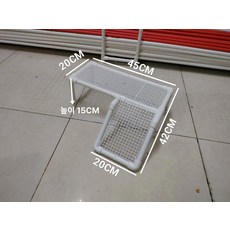 거북이 육지 일광욕 파이프 수조 계단 수족관 놀이터, 45x20x15cm 오른쪽 등반 B, 1개, 1L