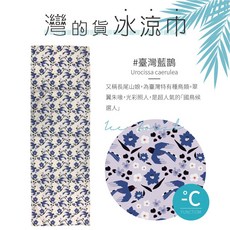 貝柔 灣的貨MIT冰涼巾-藍鵲 涼感巾 戶外運動，吸水速乾，台灣製造，輕巧好攜帶，運動後降溫, 1個, 藍鵲