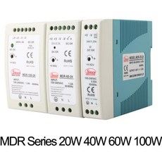 SMUN MDR 시리즈 슬림 딘 레일 스위칭 전원 공급 장치 20W 5V 12V 24V, 08 MDR-40-12