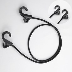 LivingLoving 탄성로프 카트 고정끈 캠핑 오토바이 웨건 짐끈 후크 자전거줄 스트레치코드 1M, 후크탄성로프1p