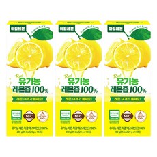 아임레몬 유기농 레몬즙 NFC 착즙 레몬수 14포, 280g, 3개
