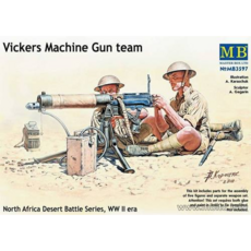 mb3597 1/35 Vickers Machine Gun team North Africa Desert Battle Series WW II era, 1개