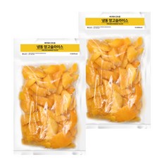 무첨가 100% 당도높은 냉동 망고, 2개, 1kg(망고슬라이스)