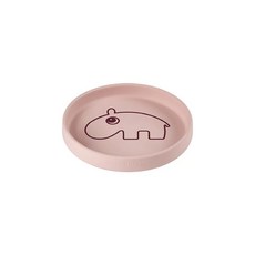 丹麥 Done by deer 造型矽膠圓盤 (多款可選)【安琪兒婦嬰百貨】, 1個, 粉河馬