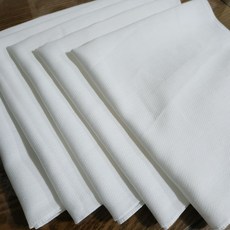 국산 순면 무형광 빅사이즈 50x50cm 엠보면 무지 손수건 5장