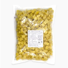 황토배기 국산 꿀고구마다이스(17mm 탈피) 냉동 아이스박스+드라이아이스포함, 1개, 2kg
