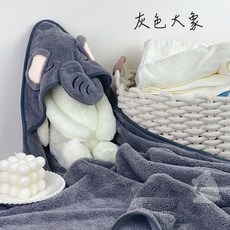 甯甯婦嬰 嬰兒連帽浴巾 卡通造型吸水柔軟兒童浴袍