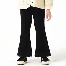 女童棉質素色喇叭褲