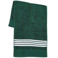 Tour Towel 테리 천 캐디 타월 흡수성 48.3cm x 111.8cm(19인치 44인치) 센터 컷 완벽한 걸이용 골프 카트 액세서리 및 가방 그린 화이트 스트라이, 그린 W/화이트 스트라이프