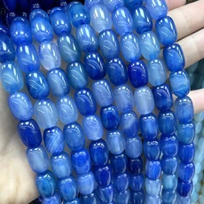 10X14MM 드럼 배럴 모양 천연석 다채로운 마노 루즈 스페이서 참 DIY 팔찌 목걸이 액세서리, 01 10X14MM about 13pcs, 12 4