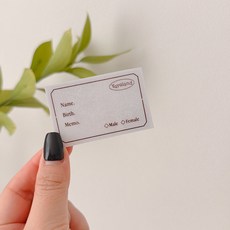 도마뱀 네임 스티커 10p, 1개, 투명
