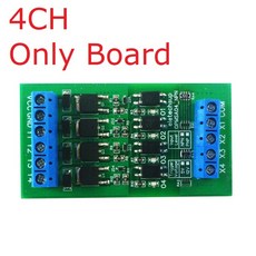 PLC 신호 증폭기 보드 NPN PNP IO 디지털 로직 레벨 컨버터 절연 MOS 튜브 모듈 OPMSA04 4-16CH 5A, [01] 4CH Only Board, [01] NPN Input 3.3-5V, [02] PNP Output