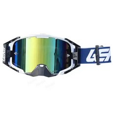 바이크 고글 오토바이 스키 보드 안경 클래식 Leatt 6.5 울트라 HD 김서림 방지 선명도 모토크로스 엔듀로 사이클링 모토 더트 MX MTB 라이딩 선글라스 미러 [호환], 07Gls-blueWhite-6.5