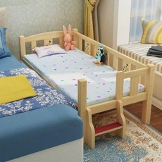 슈퍼 싱글 침대 보호대 원목 가드레일 보이 1인용 여아 아기 공주 와이드 콤비네이션