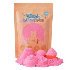따블리에 매직 코튼 샌드 모래놀이 촉촉한 색모래 8색, 1개, 1kg, 핑크