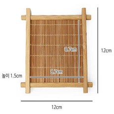 물결샵 대나무 컵받침, 우드 소