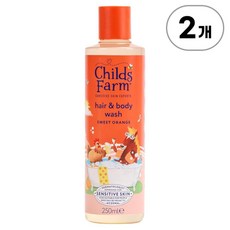 차일즈팜 헤어 앤 바디 워시 스위트 오렌지 Childs Farm Hair & Body Wash Sweet Orange 250ml, 2개