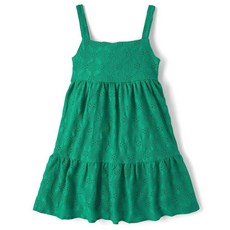 The Children's PLACE 레이스 여아용 민소매 맥시 드레스 아일랜드 그린. S 250467
