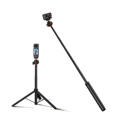 FLYMILE 인스타360 Ace Pro/Pro 2/X5 마그네틱 퀵릴리즈 삼각대 5단 신축 140cm 휴대용 촬영 스탠드, 1개, for ace pro/x5
