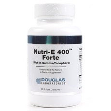 DOUGLAS LABORATORIES Nutri-E 400 Forte 軟膠囊無麩質和無糖, 1個, 60 件