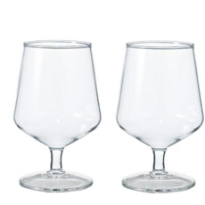 HARIO 高腳啤酒杯，透明玻璃高腳杯，享受品酒時光, 2個