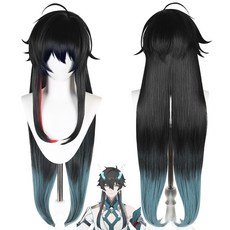 星穹鐵道 飲月君丹恆 cos 假髮 小青龍漸變長髮 仿真頭皮, 1個, 饮月君丹恒